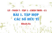 Số hữu tỉ, thứ tự trong tập hợp số hữu tỉ và cách biểu diễn số hữu tỉ trên trục số? Toán 7 bài 1 Chân trời Tập 1 c1